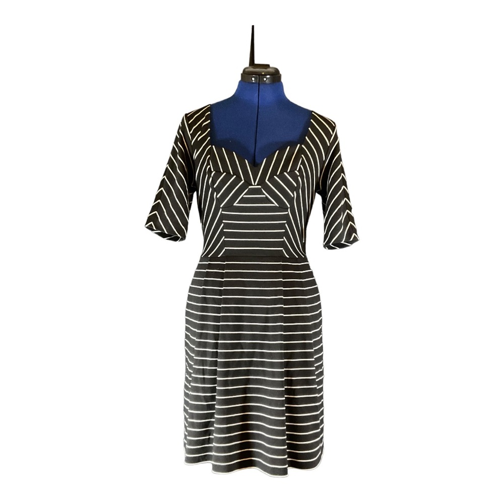 Bebe Black and White Stripe Dress Size S EUC
